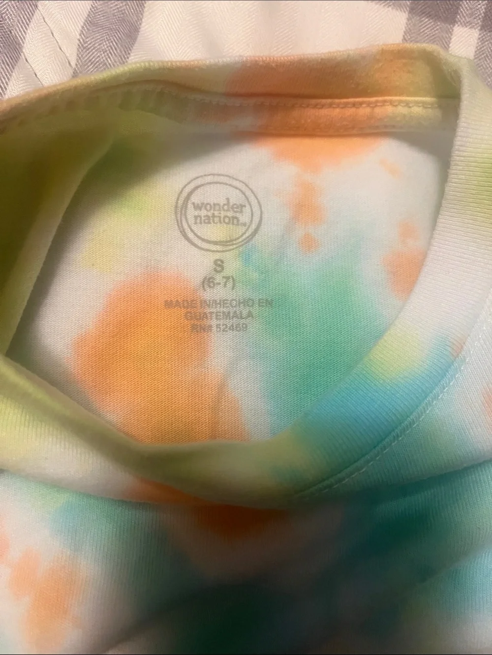 wonder nation Tie-Dye Short Sleeve Tee in Pastel Rainbow